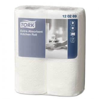 TORK® | Rollo de cocina superabsorbente blanco