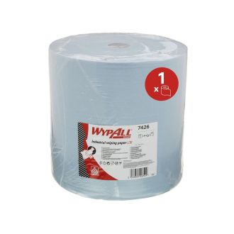 WYPALL® | Rollo Jumbo de paños de celulosa para la industria L30 extra ancho, 3 capas, azul
