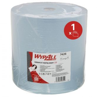 WYPALL® | Rollo Jumbo de paños de celulosa para la industria L30 extra ancho, 3 capas, azul