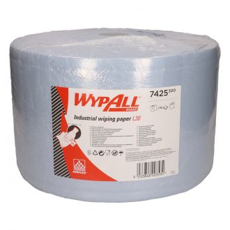 WYPALL® | Rollo Jumbo de paños de celulosa para la industria L30, 3 capas, azul