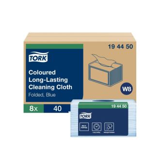 TORK® | Paño de Limpieza de Larga Duración Color Azul W8