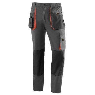 JUBA | Pantalón multibolsillos bicolor negro/naranja - Talla XL
