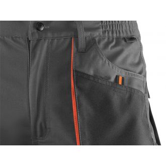 JUBA | Pantalón multibolsillos bicolor negro-naranja - Talla XXL