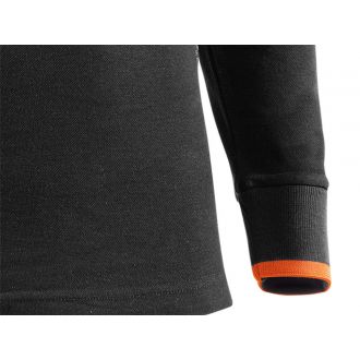 JUBA | Polo de manga larga negro-naranja - Talla M