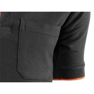 JUBA | Polo manga corta negro-naranja - Talla XL