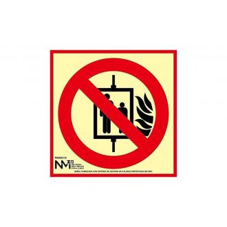 NORMALUZ® | Señal "No utilizar ascensor en caso de emergencia"