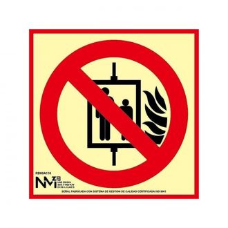 NORMALUZ® | Señal "No utilizar ascensor en caso de emergencia"