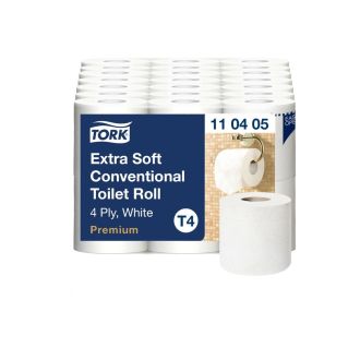 TORK® | Papel Higiénico Convencional Extrasuave, Blanco T4