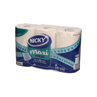 Papel Higiénico Doméstico Nicky Celulosa 2 Capas - 40m