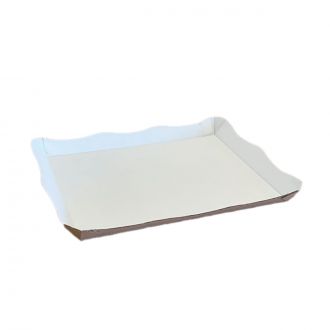 Bandeja microfibra blanca - 27 x 20 x 3 cm