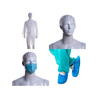 LUHEPA | Kit de visita de vestuario desechable para riesgos mínimos y un solo uso