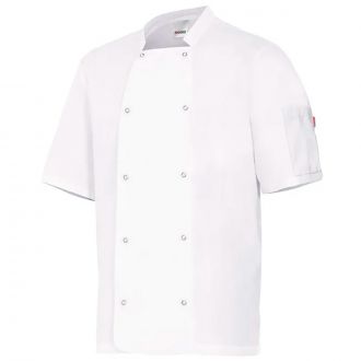 VELILLA | Chaqueta cocina de manga corta blanca - Talla 44