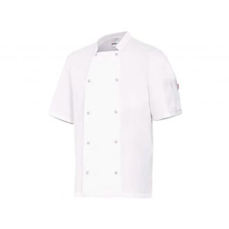 VELILLA | Chaqueta cocina de manga corta blanca - Talla 50