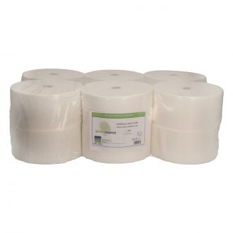 GREENSOURCE | Papel higiénico industrial blanco, 1 capa. Celulosa virgen - Sistema Minicore