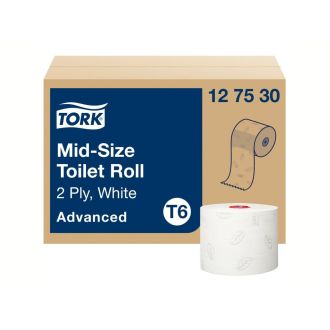 TORK Mid-size® |  Rollo de Papel Higiénico Advanced T6, Blanco
