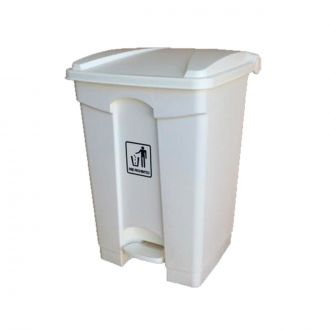 Contenedor blanco con pedal - 45 L