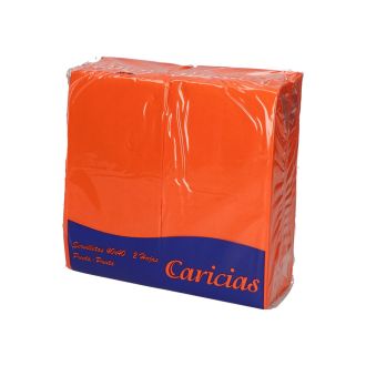 CARICIAS | Servilleta 40x40 cm, 2 capas, plegado en 1-8, naranja