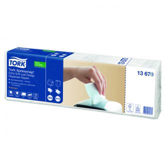 TORK Xpressnap® | Servilleta Extrasuave Diseño con Hoja para Dispensador - Blanca