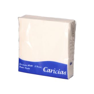 CARICIAS | Servilleta 40x40 cm, 2 capas, blanca