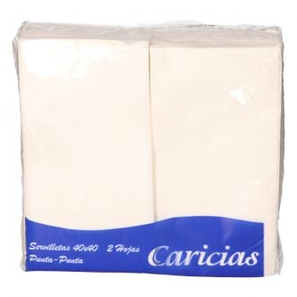 CARICIAS | Servilleta 40x40 cm, 2 capas, blanca