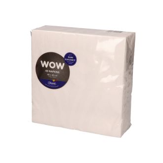 DUNI | Servilleta Elegance® Lily 40 x 40 cm, Blanco
