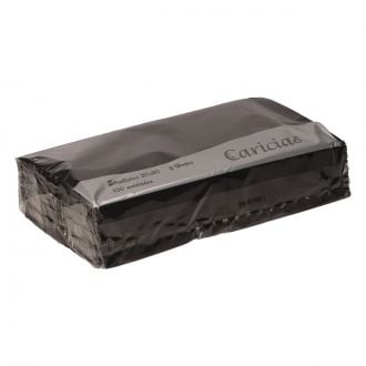 CARICIAS | Servilleta 20x20 cm, 2 capas, negra