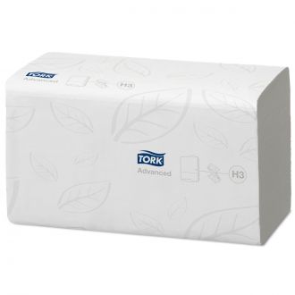 TORK® | Toalla de Mano Advanced Desechable y Plegada en V H3, Suave, 2 capas, Blanco