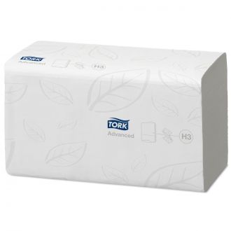 TORK | Toalla de Mano Advanced Desechable y Plegada en V H3, Suave, 2 capas, Blanco