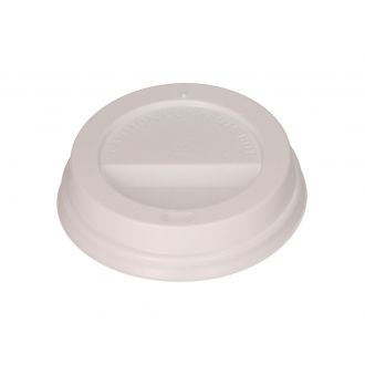 Tapa PS blanca con orificio para vaso de 8-9 oz