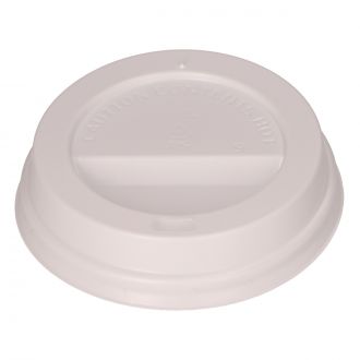 Tapa PS blanca con orificio para vaso de 8-9 oz