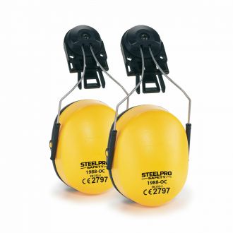 STEELPRO| Orejera para casco "THUNDERSTRUCK" amarilla