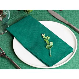 Servilleta de papel basic verde oscuro - 40 x 40 cm