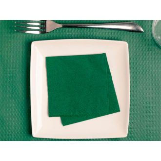 Servilleta de papel basic verde oscuro - 20 x 20 cm