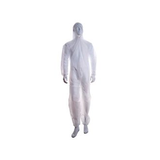 LUHEPA | Mono TNT PP con capucha blanco - Talla XL