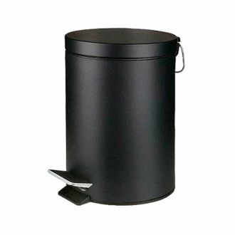 GHESSU | Papelera con pedal negra - 5L