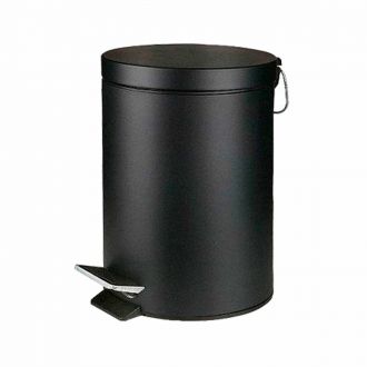 Papelera con pedal negra - 5L