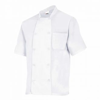 VELILLA | Chaqueta cocina manga corta blanca - Talla 56