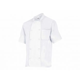 VELILLA | Chaqueta cocina manga corta blanca - Talla 60