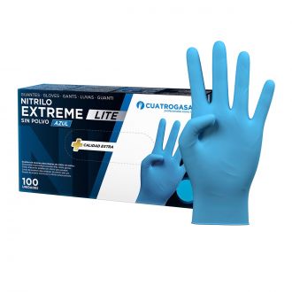 Guante de nitrilo extreme lite azul - Talla M