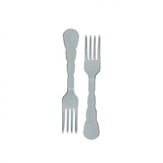 AMC | Tenedor polipropileno gris