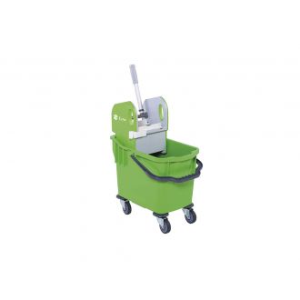 Cubo tank single verde con prensa - 25 L