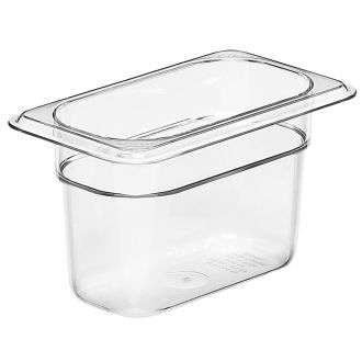 Recipiente GN 1-9 de policarbonato transparente 10cm prof de 0,85 l