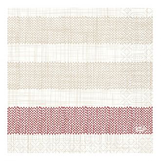 DUNI | Servilleta tisú 33 x 33 cm, Rigato Bordeaux