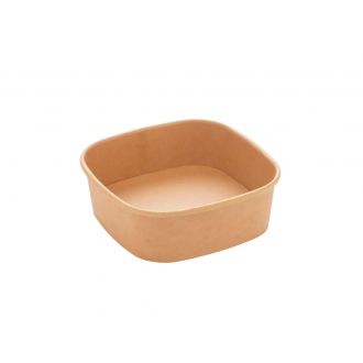 Ensaladera de cartón kraft - 350 ml
