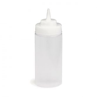Botella exprimible incolora 53mm de boca - 237ml