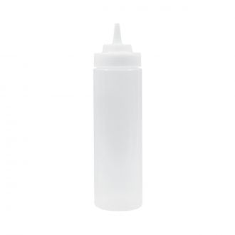 Botella exprimible incolora 63mm de boca - 710ml punta ancha