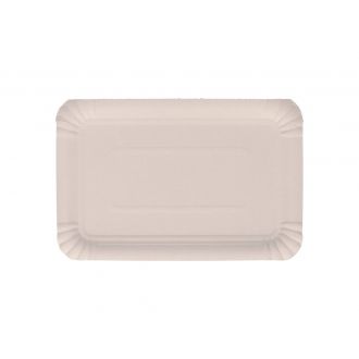 Bandeja de cartón llana blanca - 14 x 21 cm