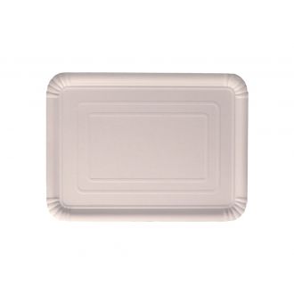 Bandeja de cartón llana blanca - 25 x 34 cm