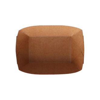 Barqueta de cartoncillo kraft - 13 x 8 x 5 cm