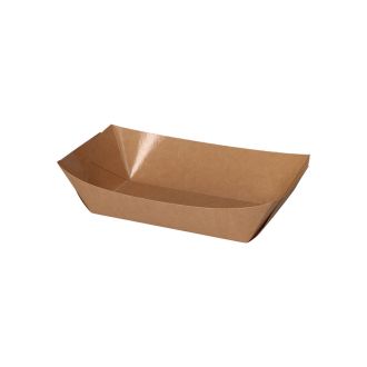 Barqueta de cartoncillo kraft - 16 x 9 x 6 cm